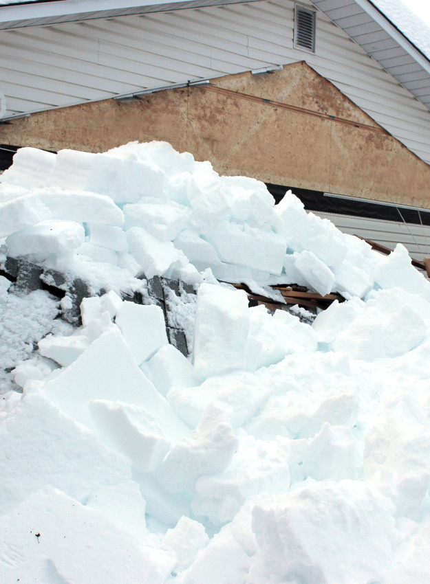 Residence Buried in Snow After a Winter Storm
